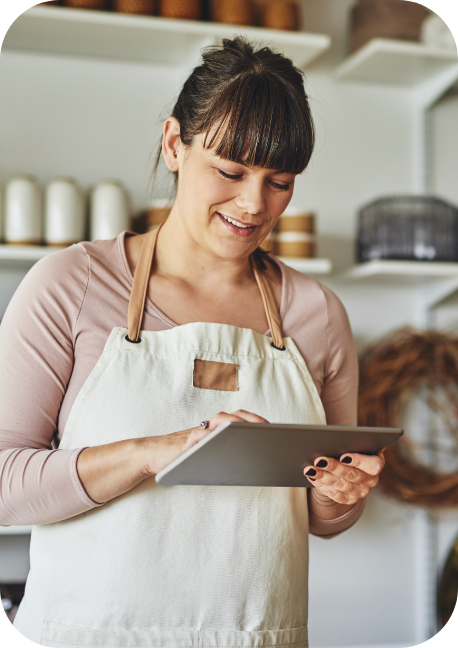 Women using tablet