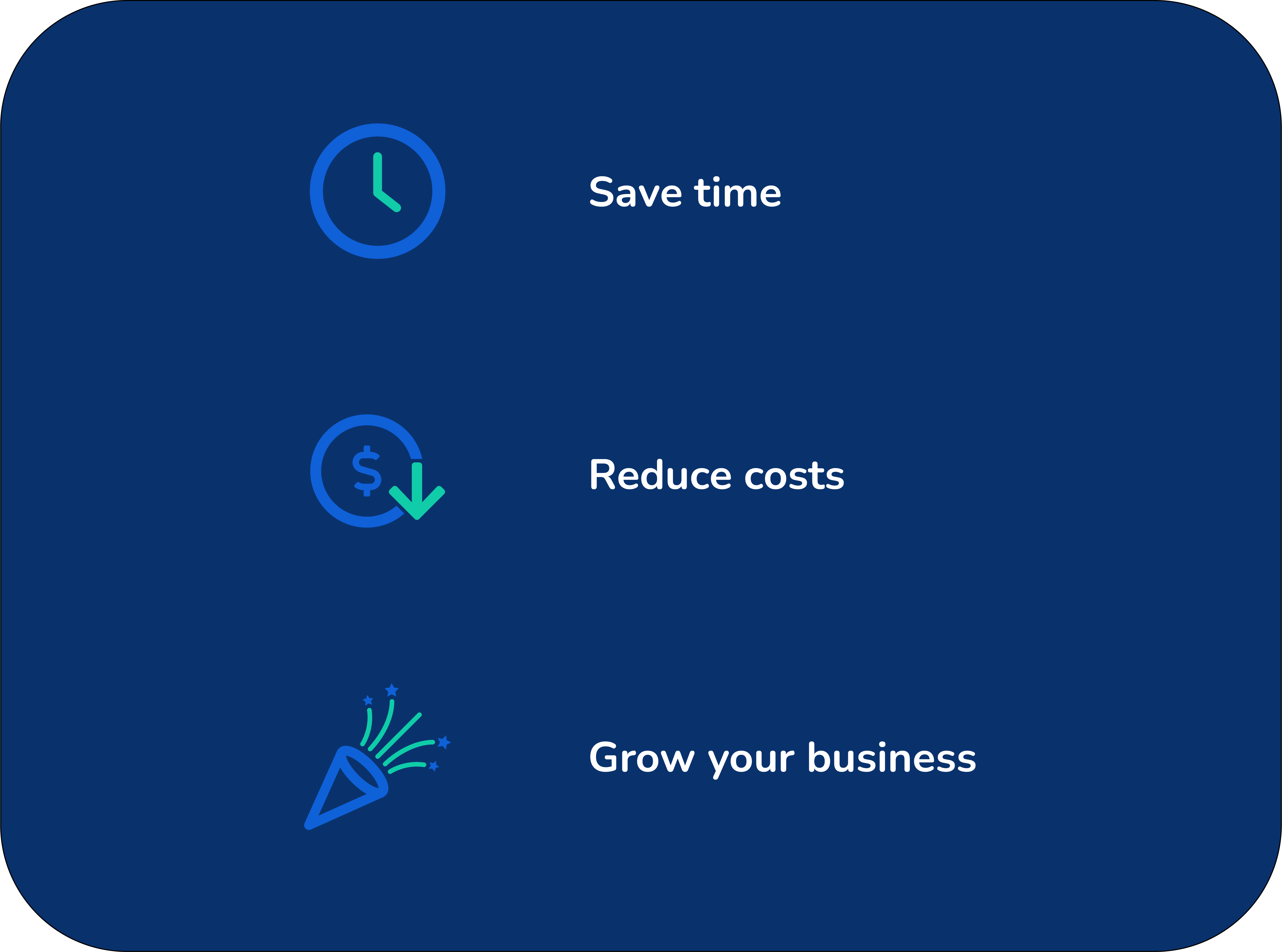 Save Time Reduce Cost Grow the Business
